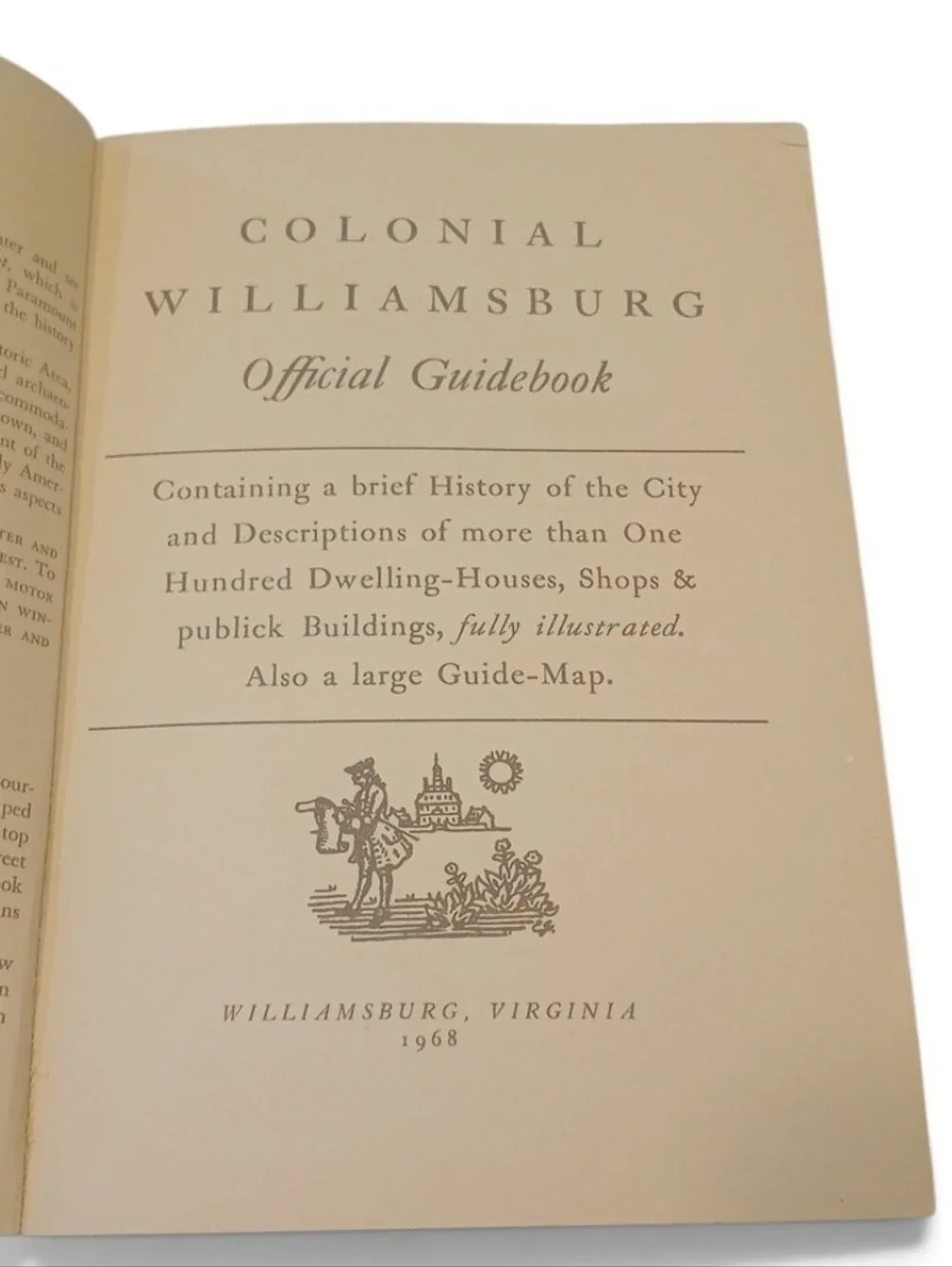 Vintage Official Guidebook & Map | Colonial Williamsburg